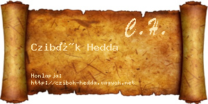 Czibók Hedda névjegykártya